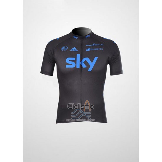 Sky Ropa Ciclismo Culotte Corto 2012 Mangas Cortas Negro y Azul